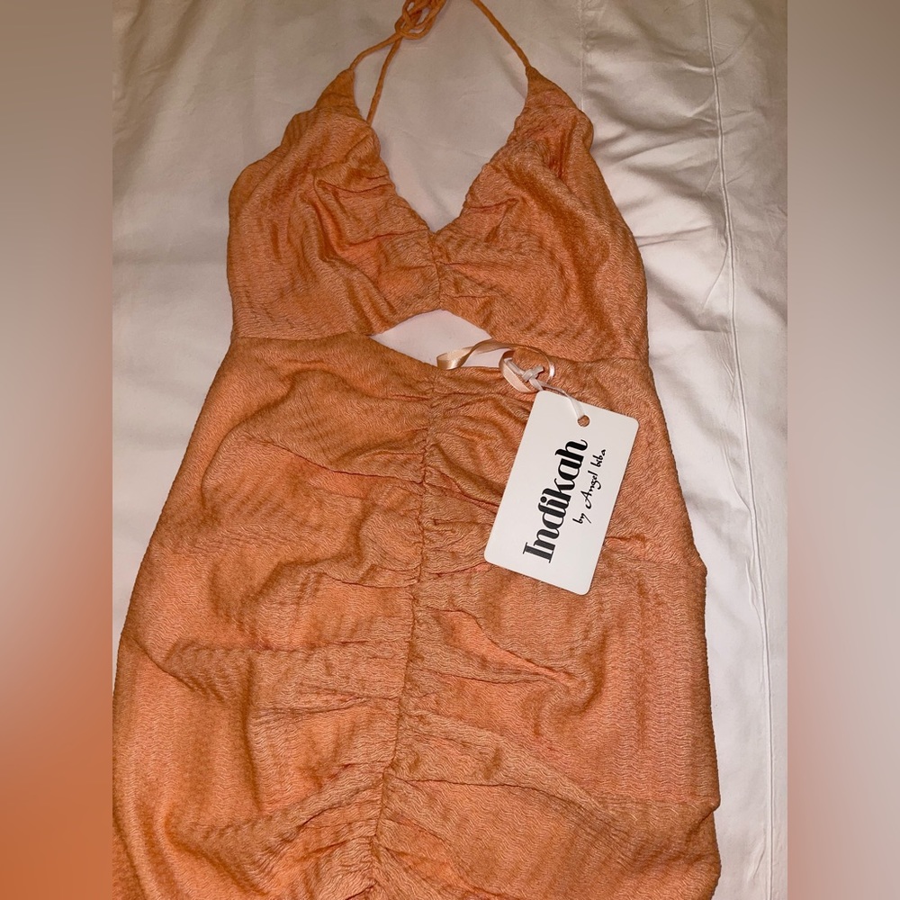 Orange dress indikah by angel biba